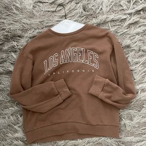 Shein Brown sweatshirt Los Angeles logo
